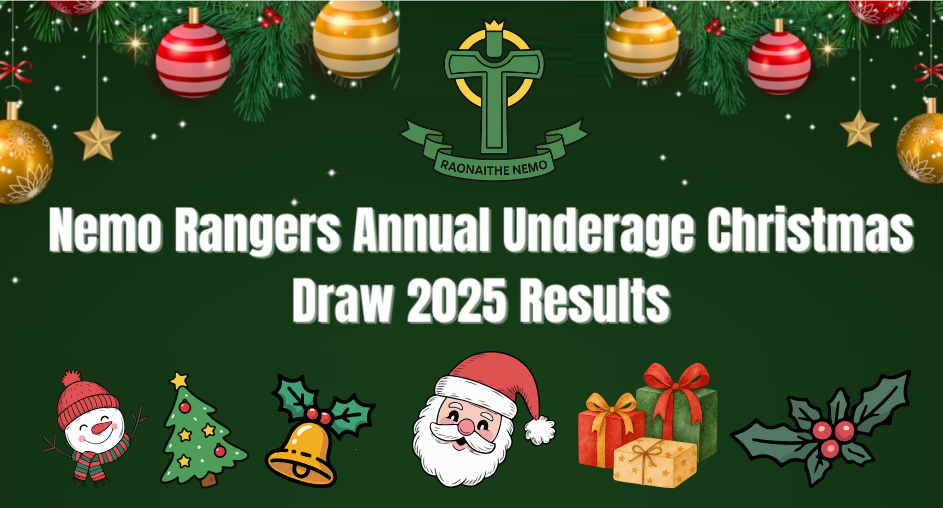 Nemo Rangers Annual Underage Christmas Draw 2025 Results