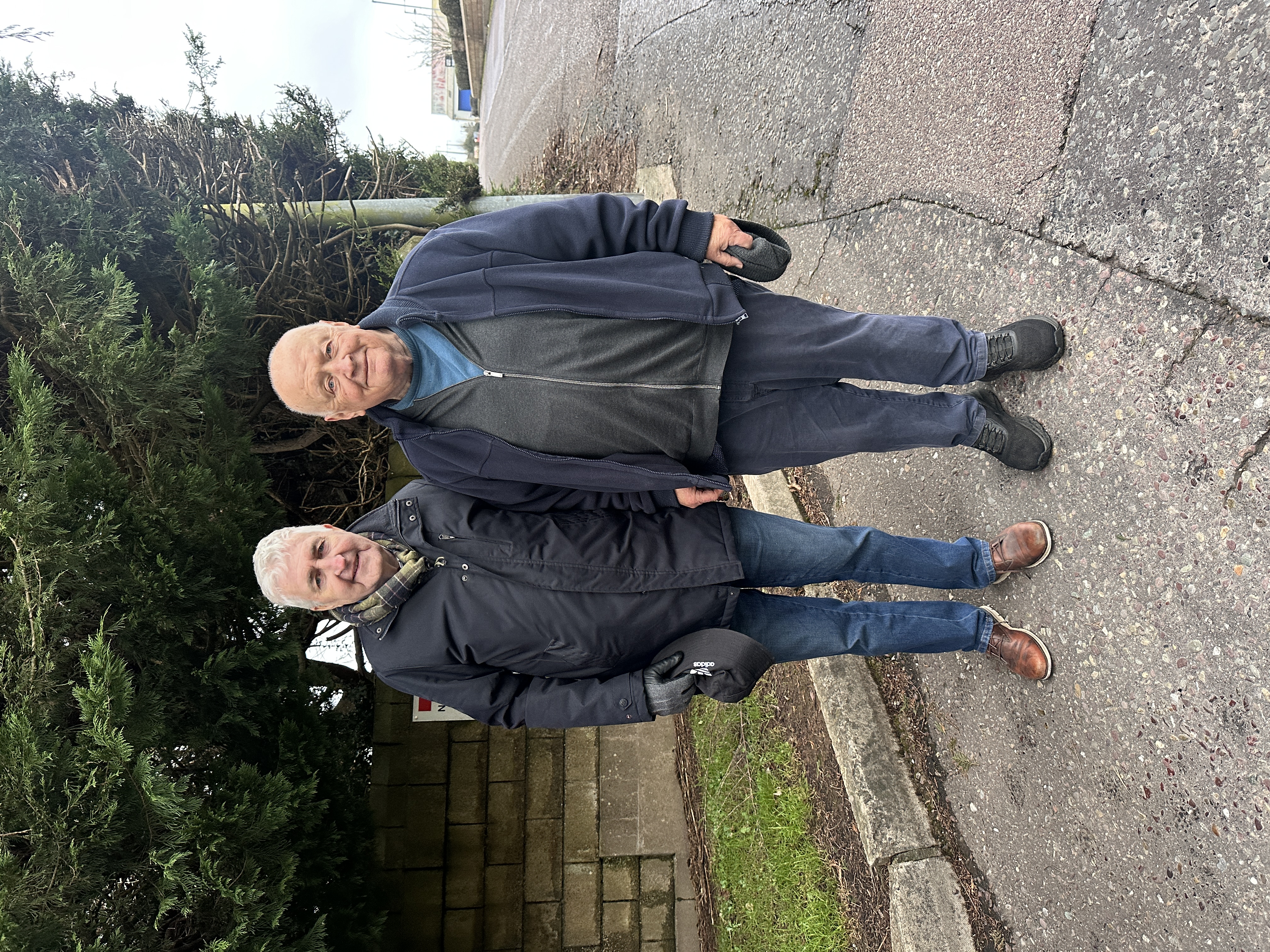 Gerry Weldon and Dan Calnan officiate during the Ger Kiely Long Puck 2025