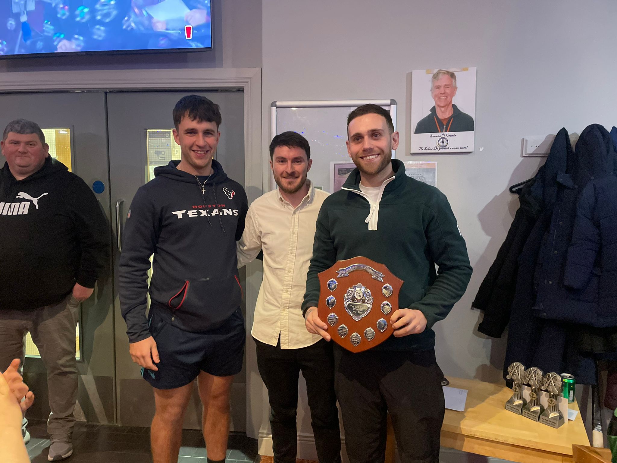 The adult hurling was won by Gavin Barrett, David Kelly & Brian White